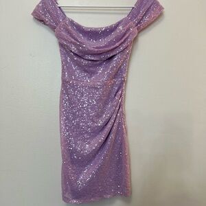 Windsor Lavender Sequin Mini Dress